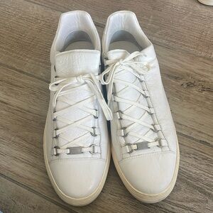 Balenciaga Off White Lace-Up Sneakers